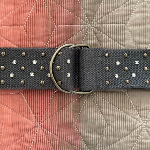 Set of 3 women’s cloth belts. 2 with beading, 1 without. Gray, white, navy blue. - Picture 3 of 5